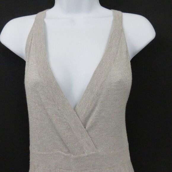 Lumiere Silver Gray Knit Dress Sparkly Club Party - Picture 6 of 8